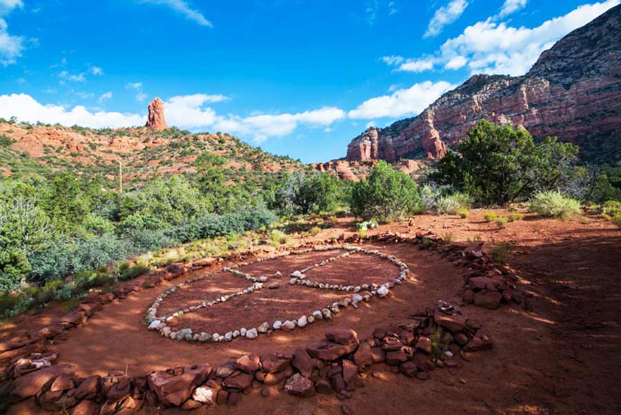 Medicine Wheel at Amitabha stupa site in Sedona Arizona