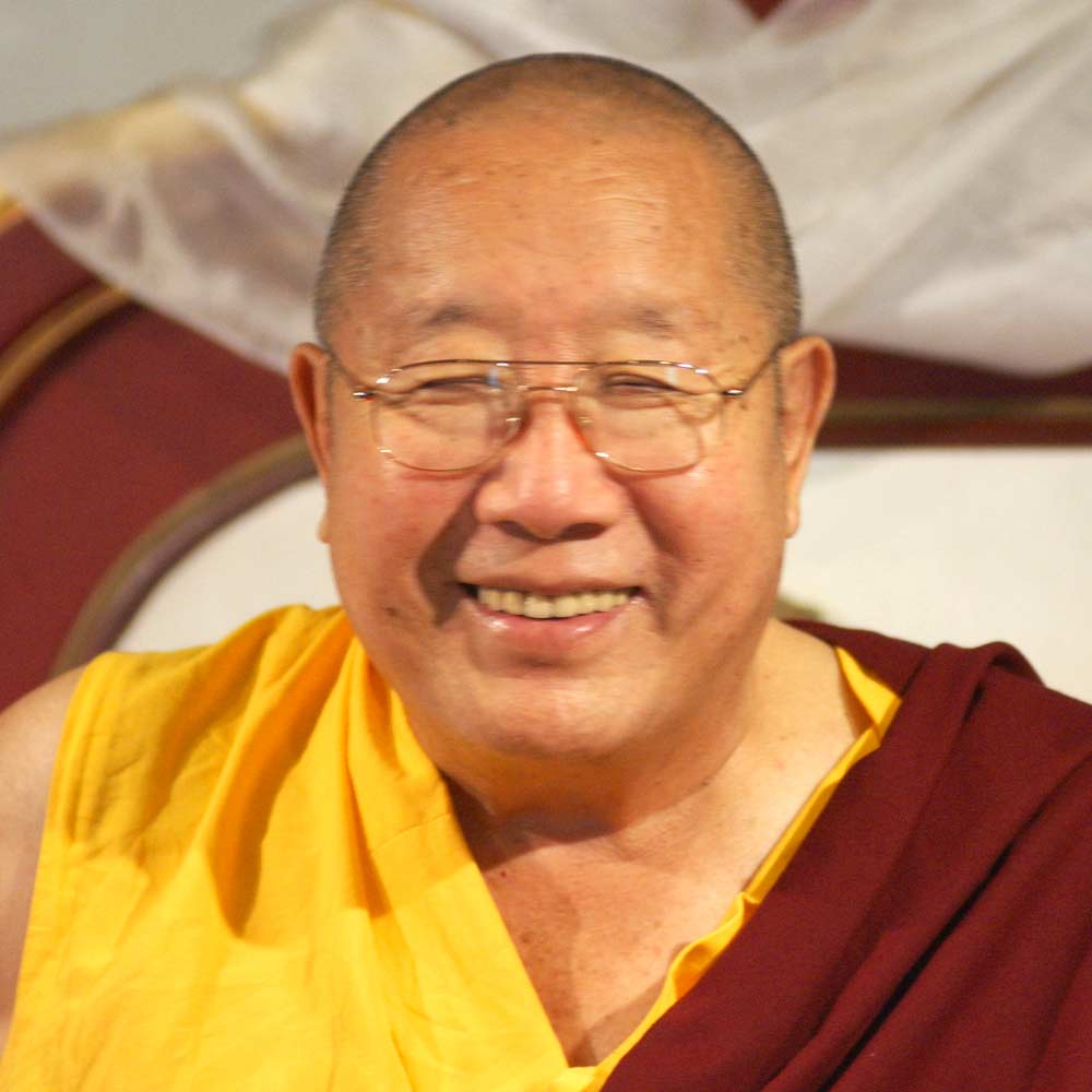 H.H. Penor Rinooche was the 11th Throneholder of the Palyul Lineage. He visited the USA often and enthroned Jetsunma Ahkon Lhamo in 1988.