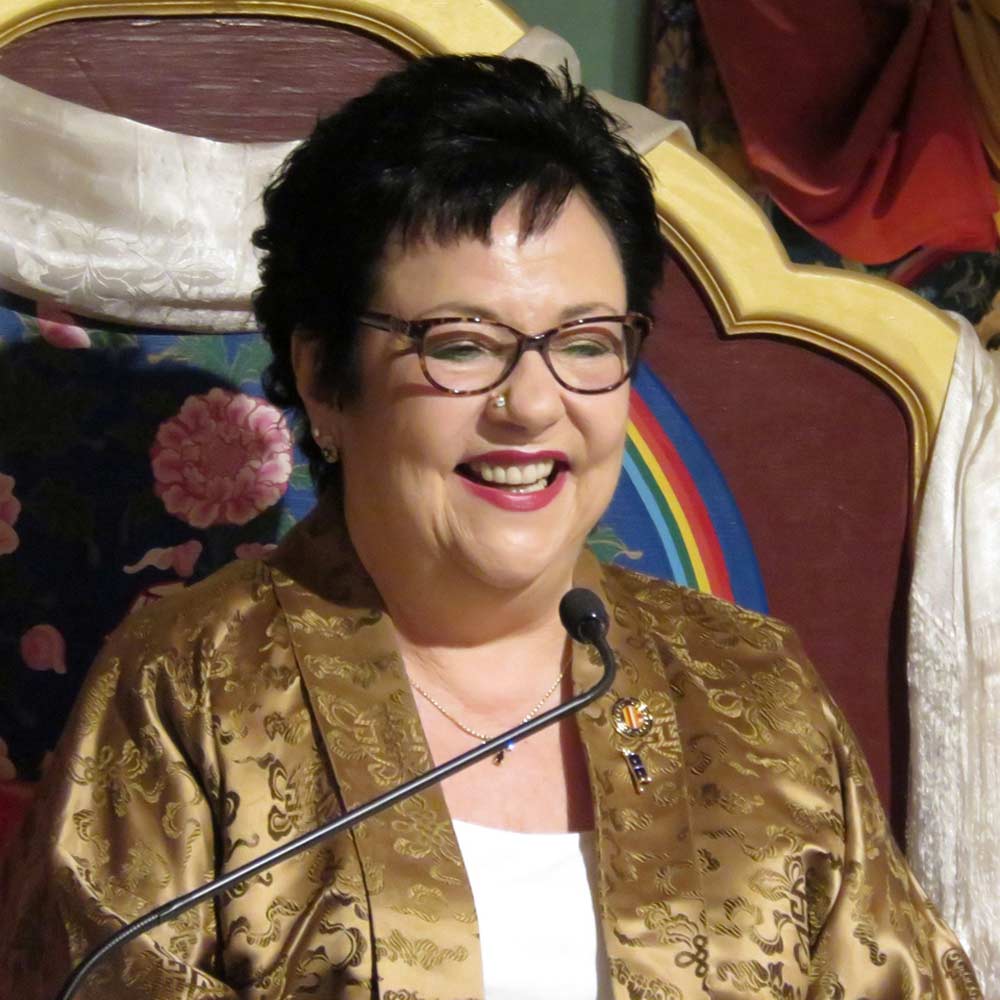 Jetsunma Ahkon Lhamo, the Spiritual Director and Founder of Kunzang Palyul Choling (KPC).