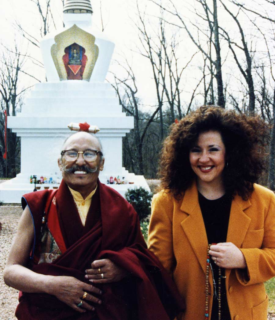 Ngagpa Yeshe Dorje Rinpoche with Jetsunma Ahkon Lhamo Rinpoche at KPC Maryland's Enlightenment Stupa