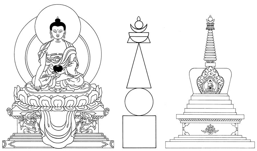Buddha, Shapes, Stupa graphics