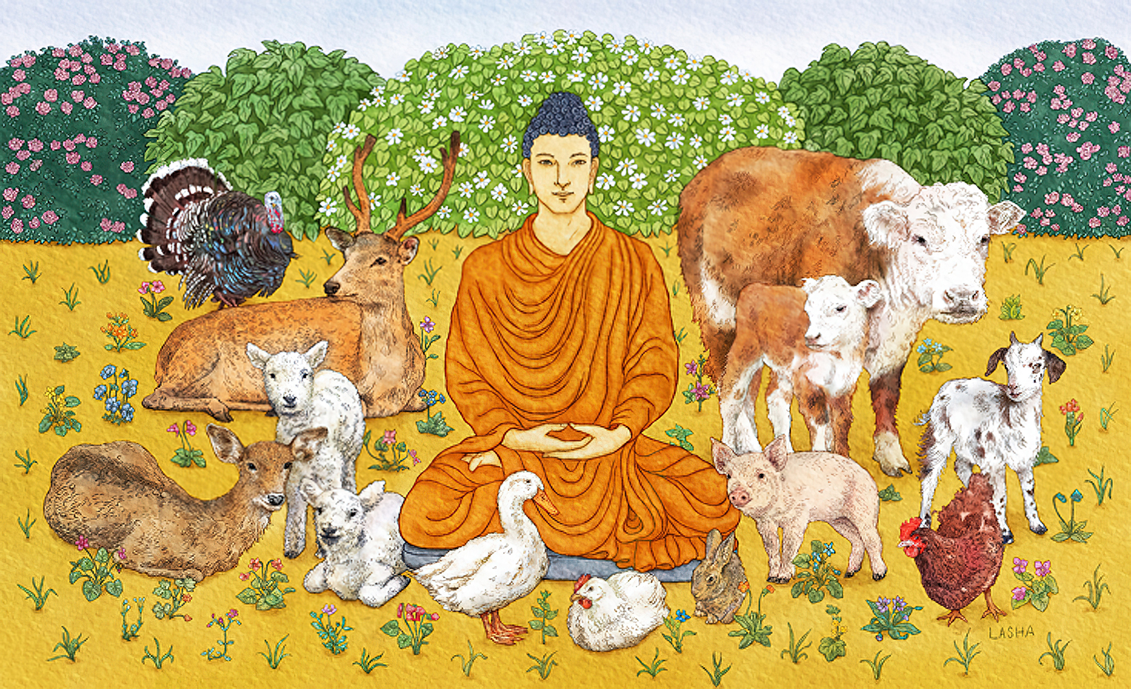 Buddha with Animals