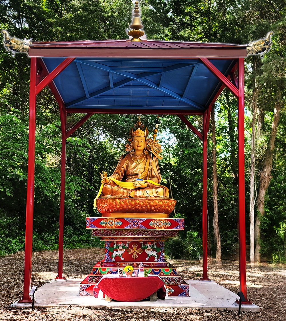 SD- Guru Rinpoche with roof ornaments-