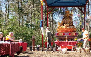 Puja at GR Statue-web